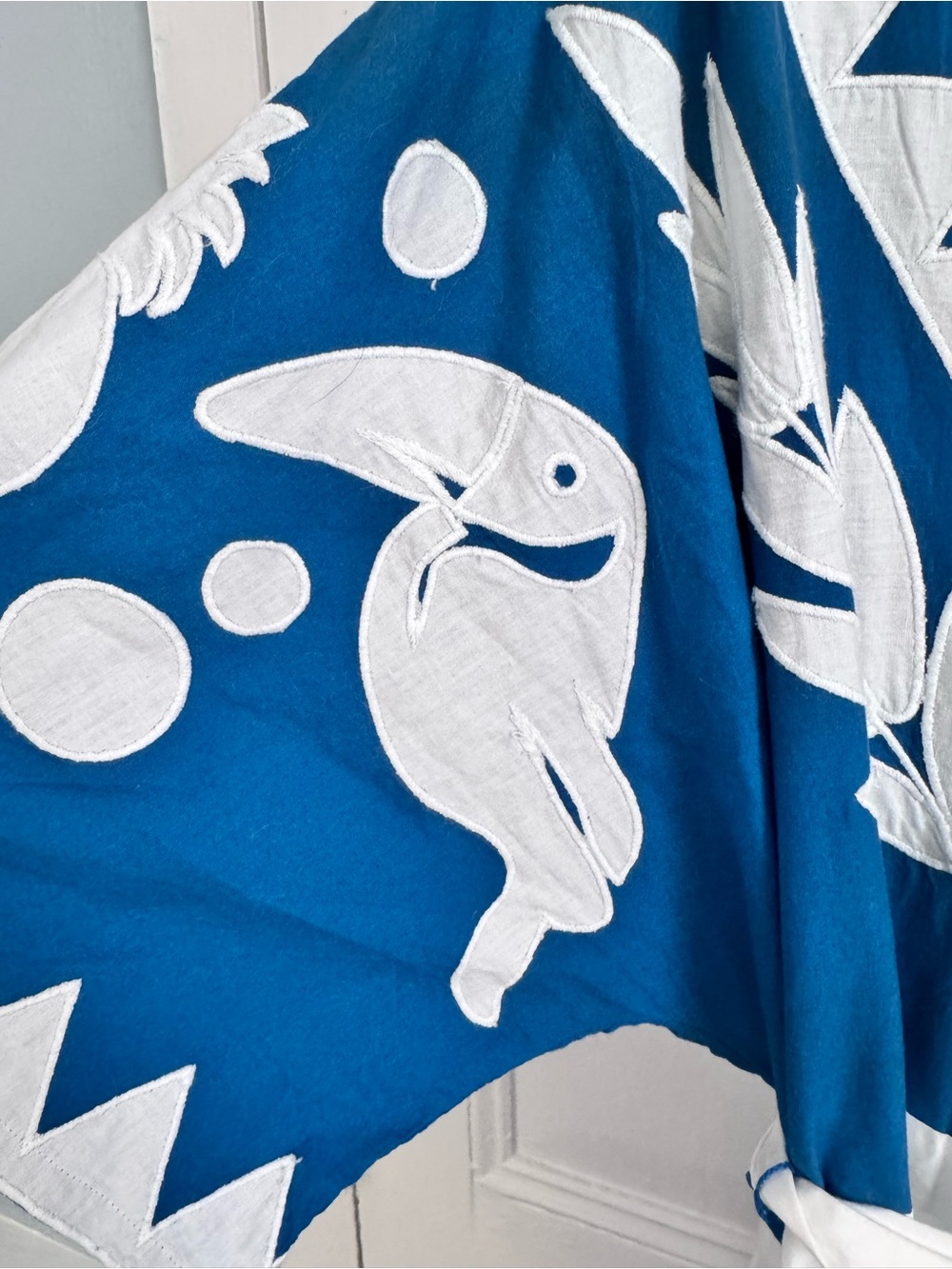 Farm Rio embroidered pineapple birds, palms maxi dress size large. NWT. $315. - Picture 7 of 12